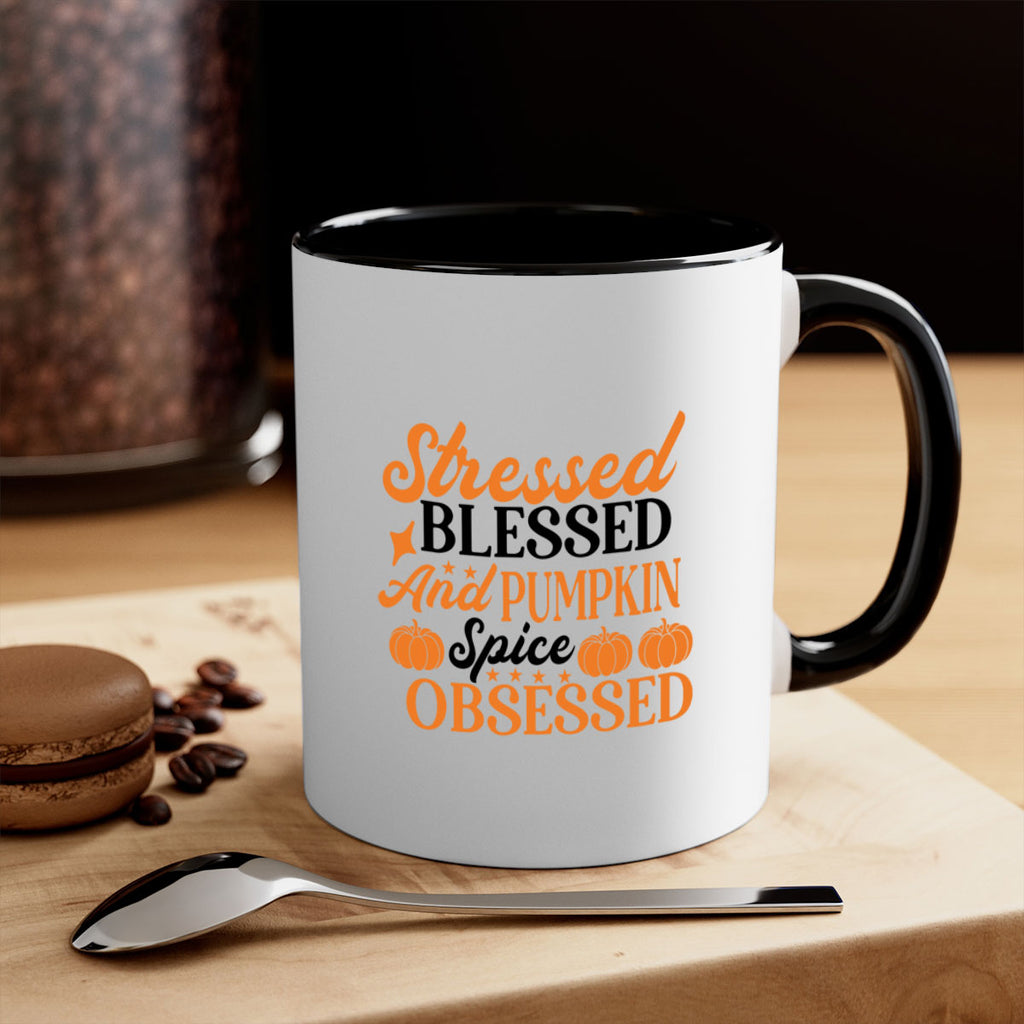 Stressed Blessed And Pumpkin Spice Obsessed 579#- fall-Mug / Coffee Cup