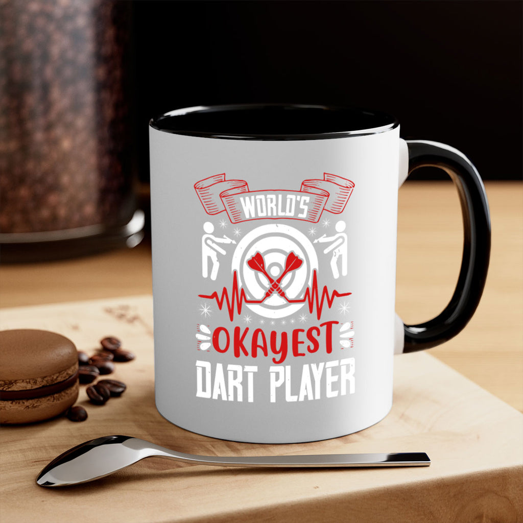 Worlds okayest dart player 1735#- darts-Mug / Coffee Cup