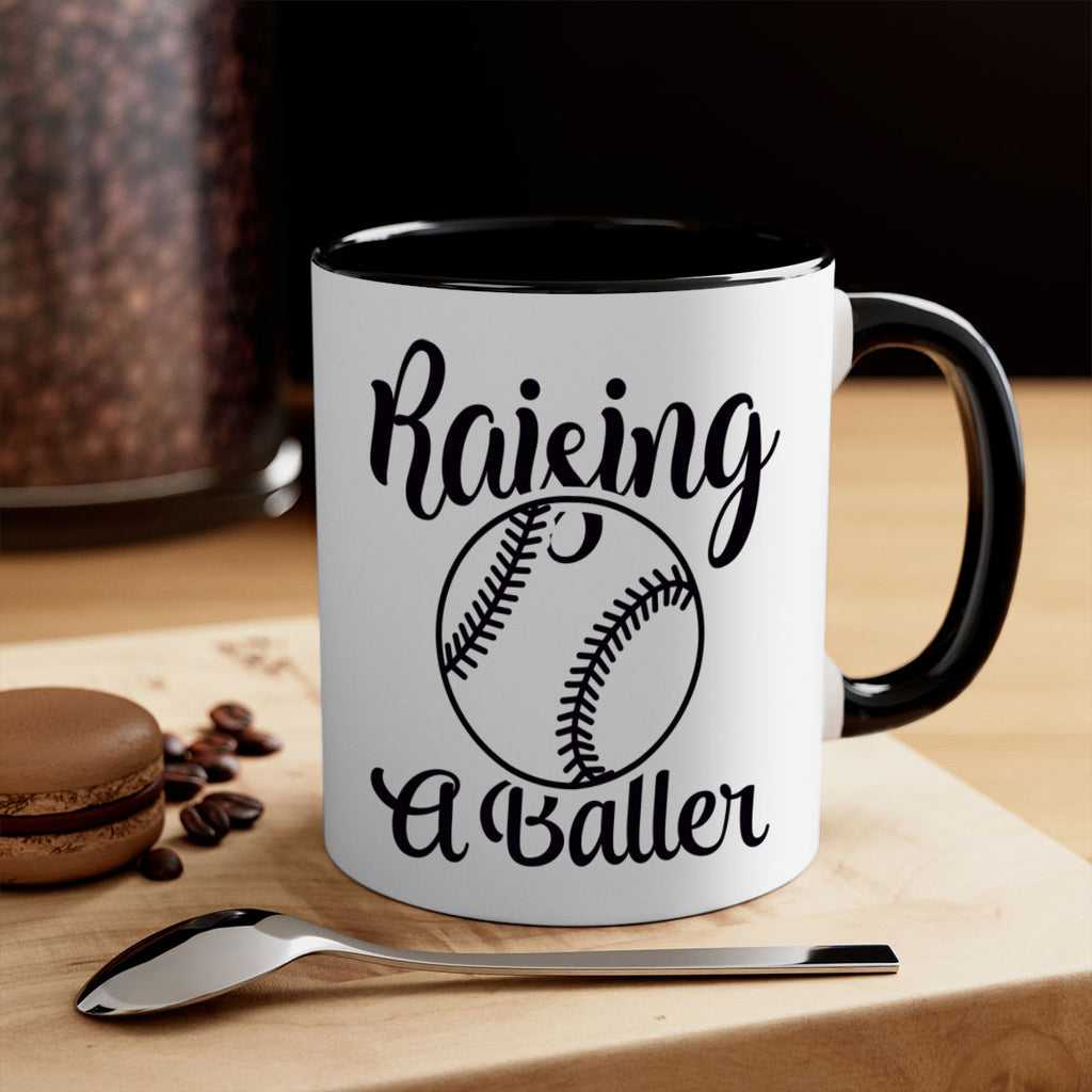 raising a baller 2277#- softball-Mug / Coffee Cup