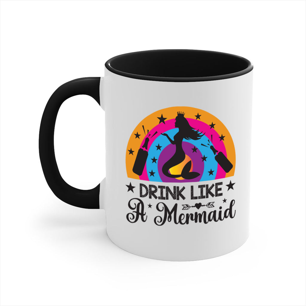 Drink like a mermaid 150#- mermaid-Mug / Coffee Cup