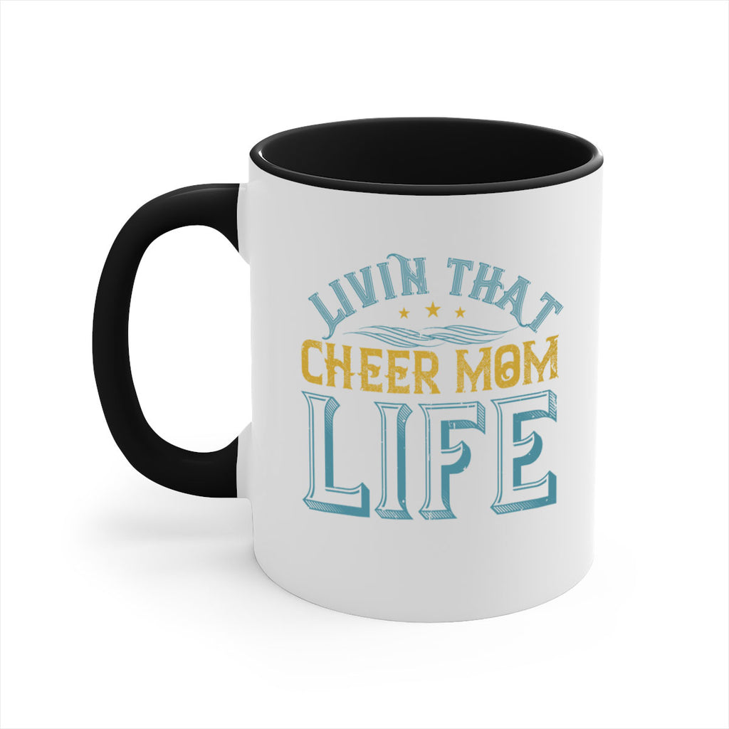 Livin that cheer mom life 786#- football-Mug / Coffee Cup