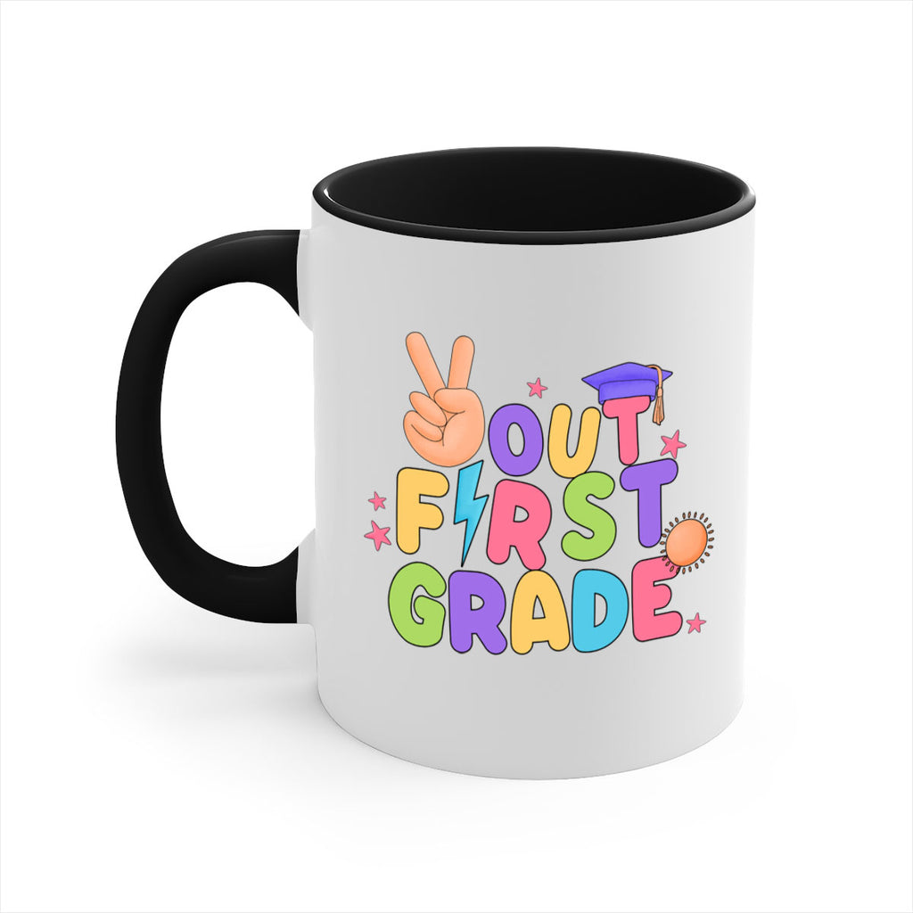 Peace Out 1st Grade Peace 7#- First Grade-Mug / Coffee Cup