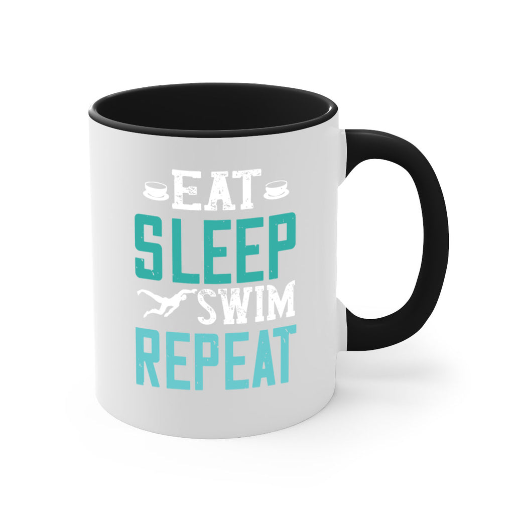 Eat Sleep Swim Repeat 1309#- swimming-Mug / Coffee Cup
