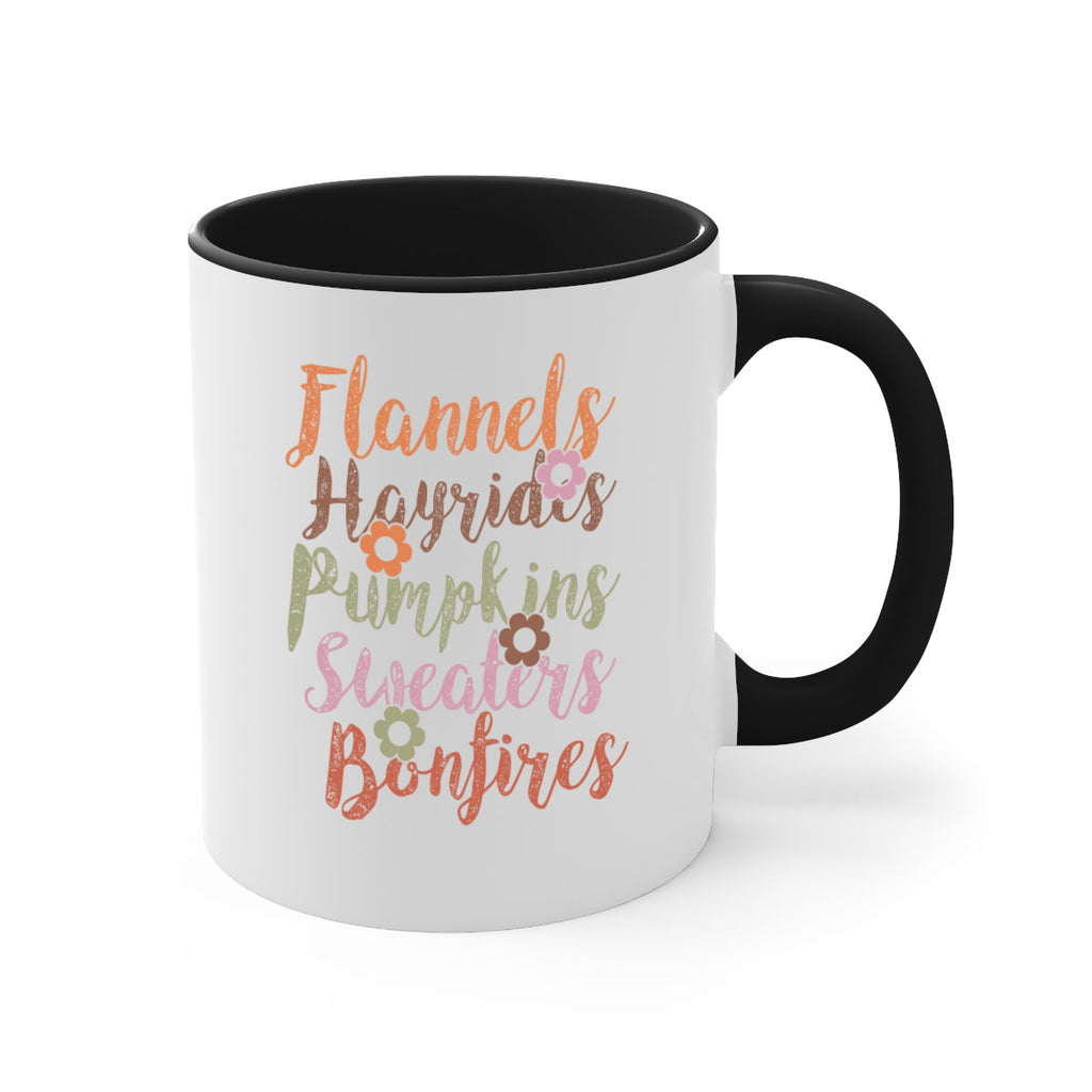 Flannels Hayrides Pumpkins Sweaters Bonfires 185#- fall-Mug / Coffee Cup