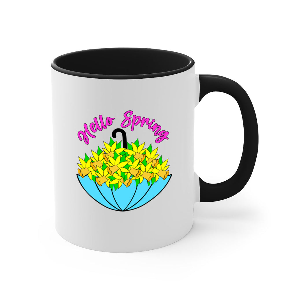 Hello Spring Umbrella Daffodils207#- spring-Mug / Coffee Cup