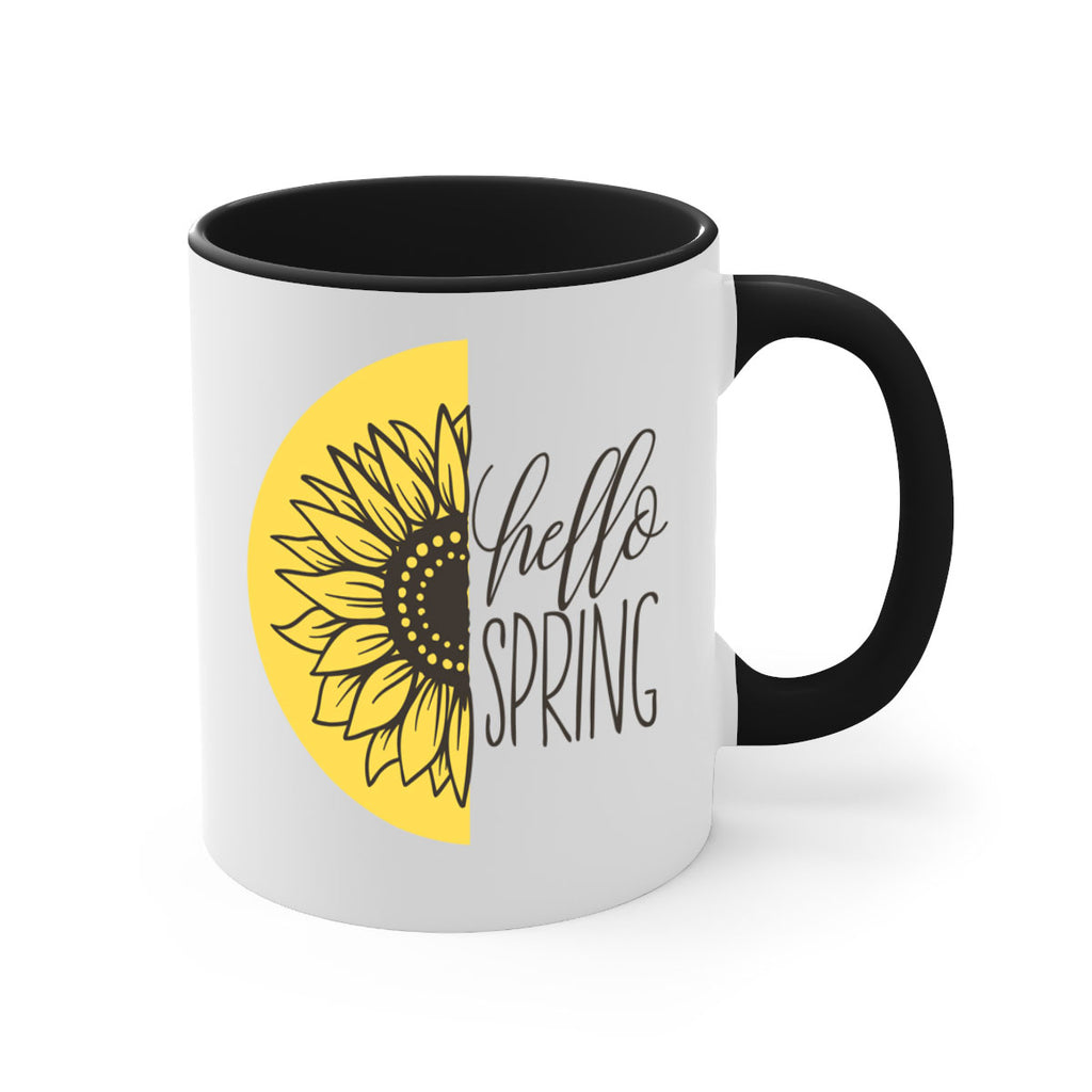 Hello spring half sunflower199#- spring-Mug / Coffee Cup