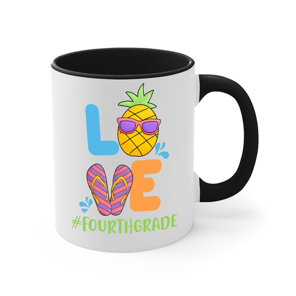 LOVE 4th Grade Summer Pineapple 18#- 4th grade-Mug / Coffee Cup