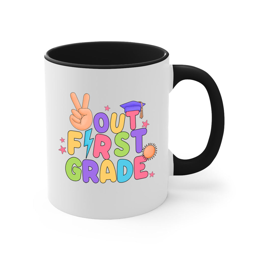 Peace Out 1st Grade Peace 7#- First Grade-Mug / Coffee Cup
