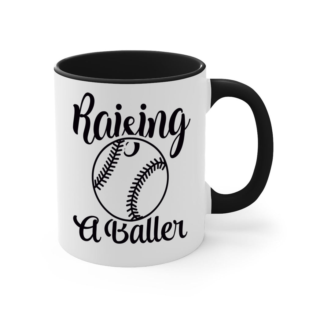 raising a baller 2277#- softball-Mug / Coffee Cup