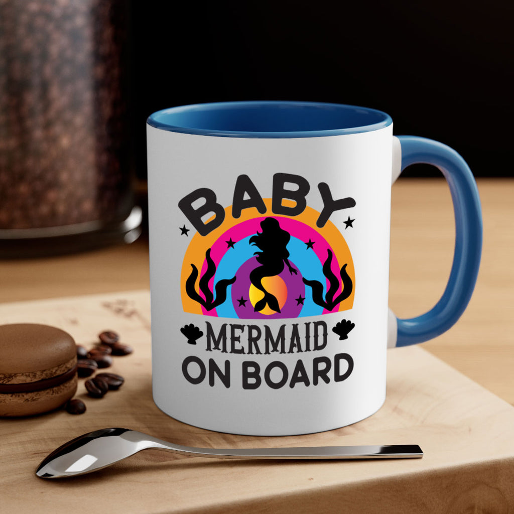 Baby mermaid on board 37#- mermaid-Mug / Coffee Cup