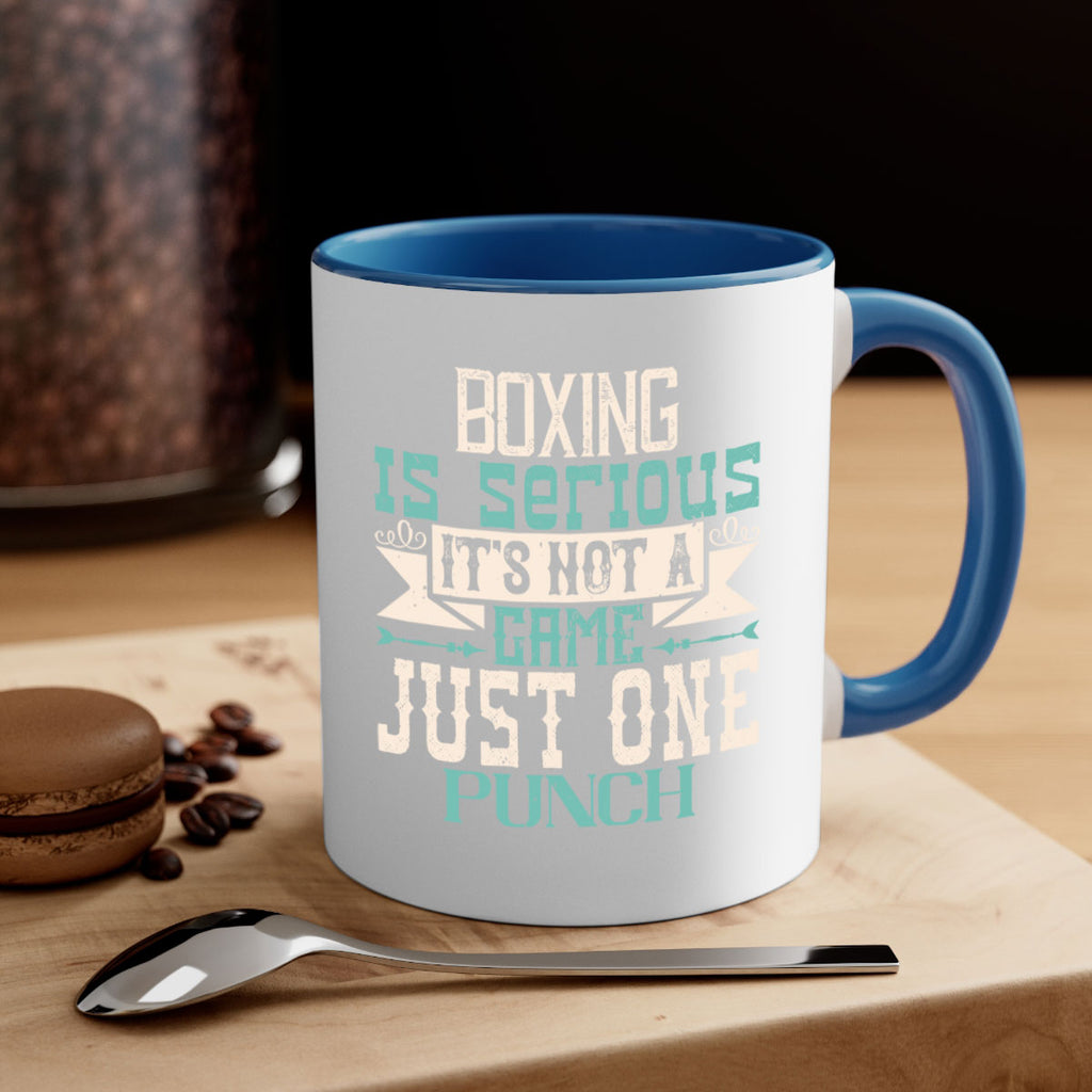 Boxing is serious Its not a game Just one punch 1556#- boxing-Mug / Coffee Cup
