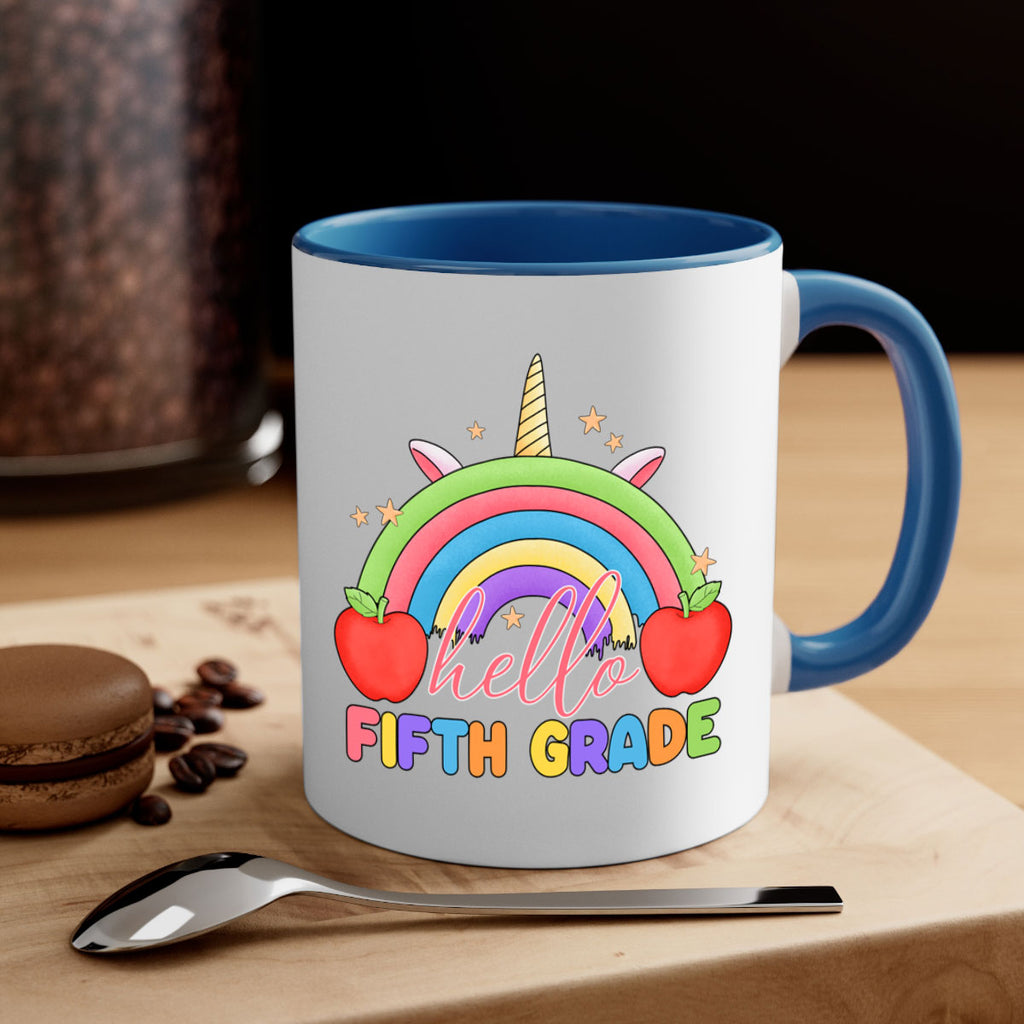 Hello 5th Grade Unicorn Rainbow 15#- 5th grade-Mug / Coffee Cup