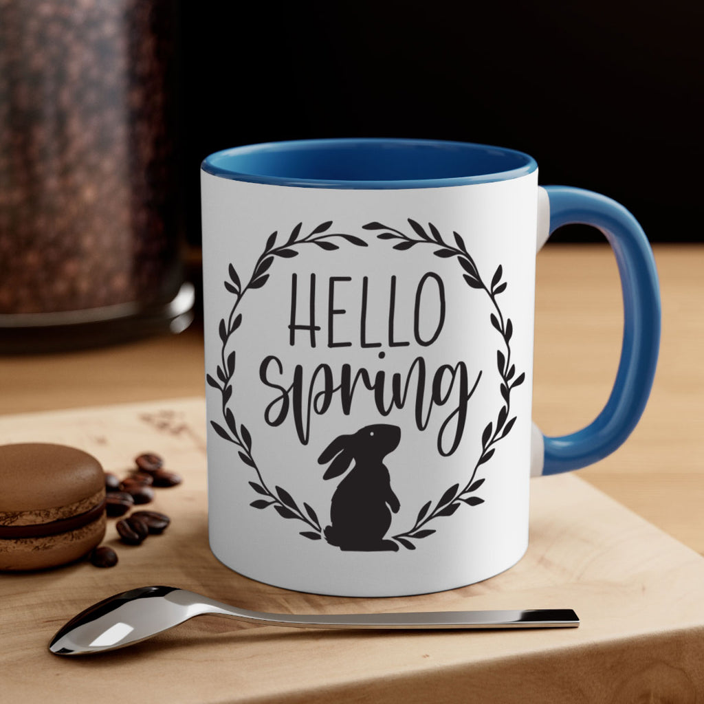 Hello Spring Bunny Wreath192#- spring-Mug / Coffee Cup