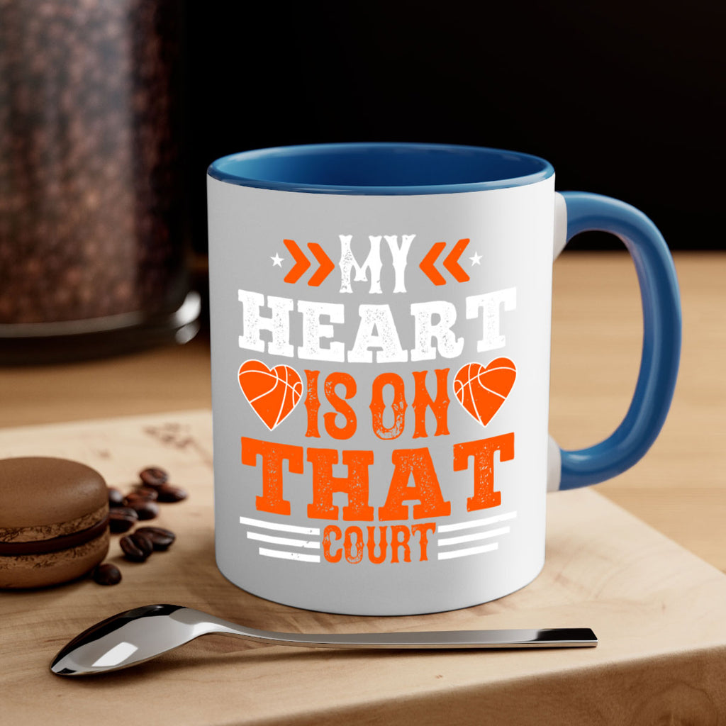 My heart is on that court 1807#- basketball-Mug / Coffee Cup