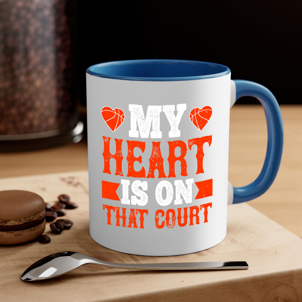 My heart is on that court 1817#- basketball-Mug / Coffee Cup