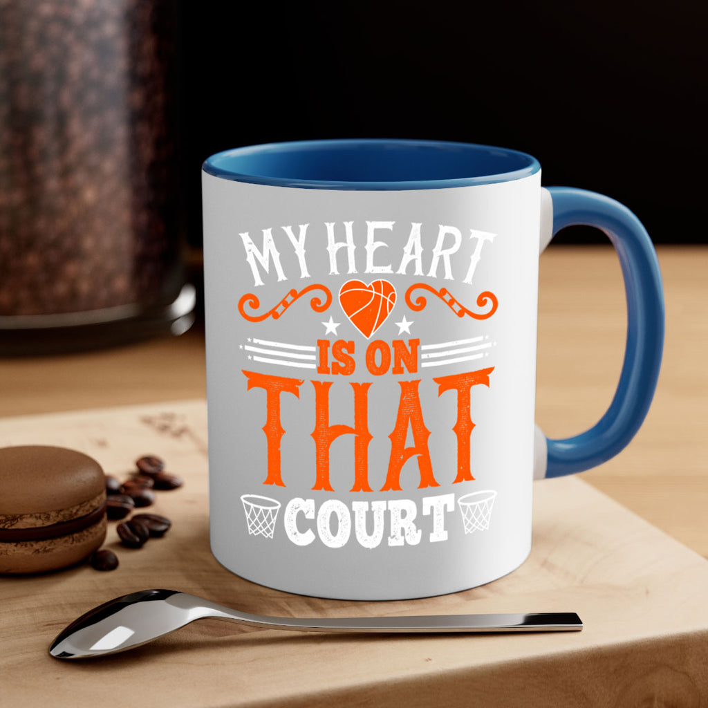 My heart is on that court 1826#- basketball-Mug / Coffee Cup