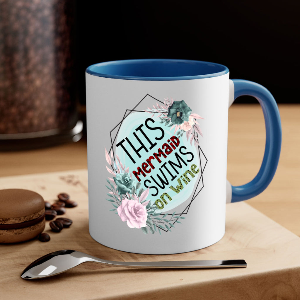 This Mermaid Swims On Wine 633#- mermaid-Mug / Coffee Cup