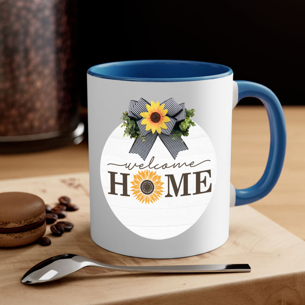 Welcome Home sunflower Mockup572#- spring-Mug / Coffee Cup