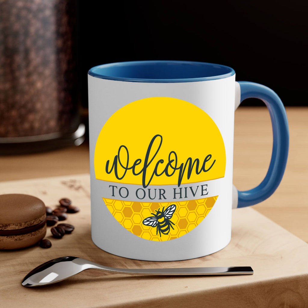 Welcome to our Hive complete yellow590#- spring-Mug / Coffee Cup