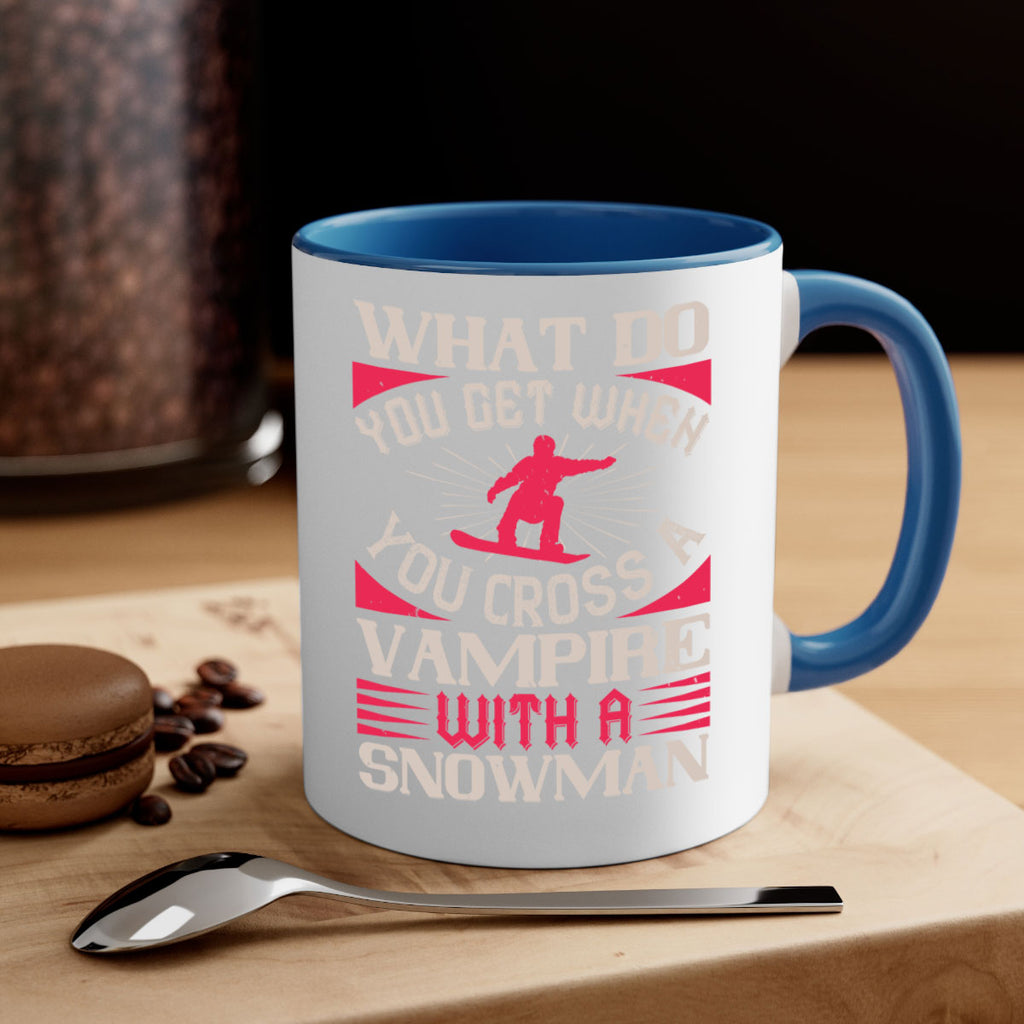 What do you get when you cross a vampire with a snowman 106#- ski-Mug / Coffee Cup