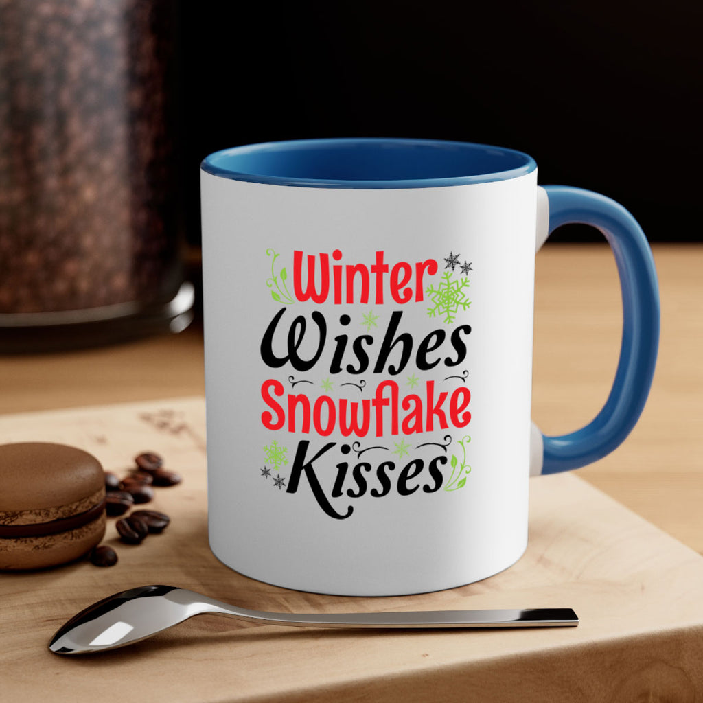 Winter Wishes Snowflake Kisses 568#- winter-Mug / Coffee Cup