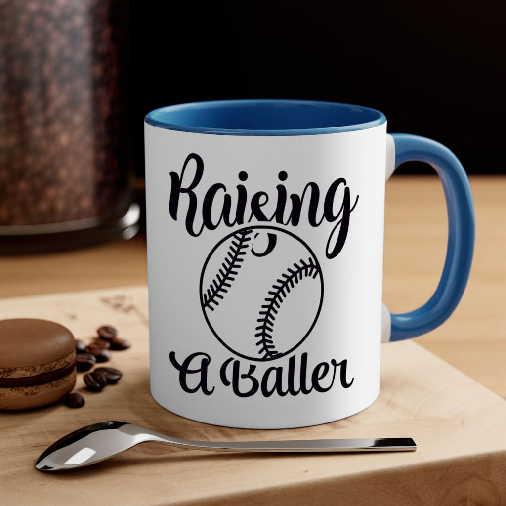 raising a baller 2277#- softball-Mug / Coffee Cup