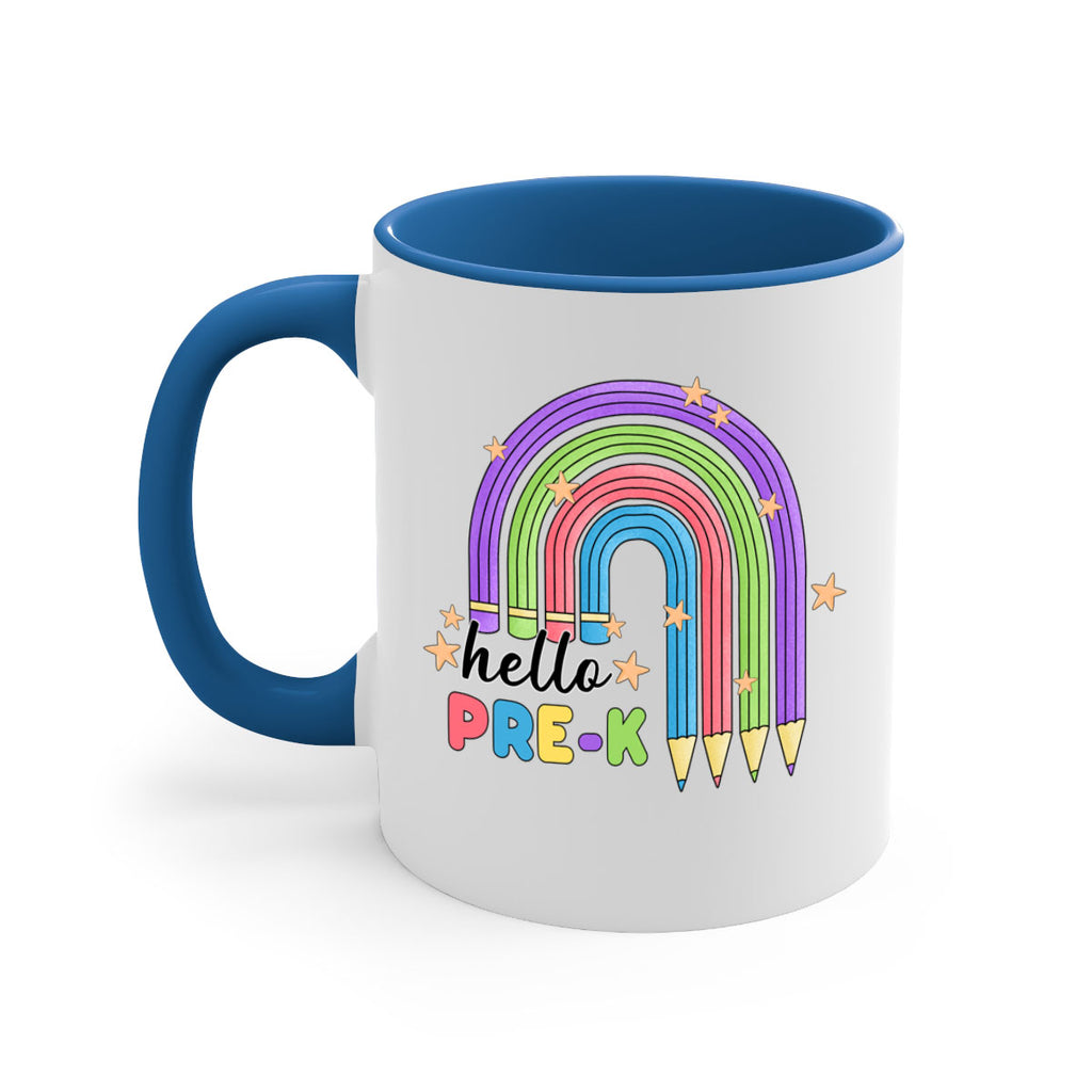 Hello PreK Pencil Rainbow 5#- preK-Mug / Coffee Cup