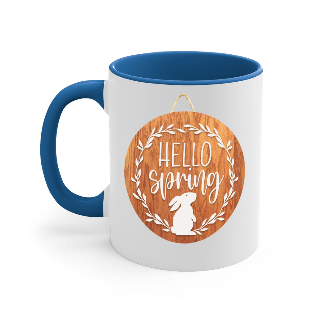 Hello Spring Bunny Wreath Mockup191#- spring-Mug / Coffee Cup