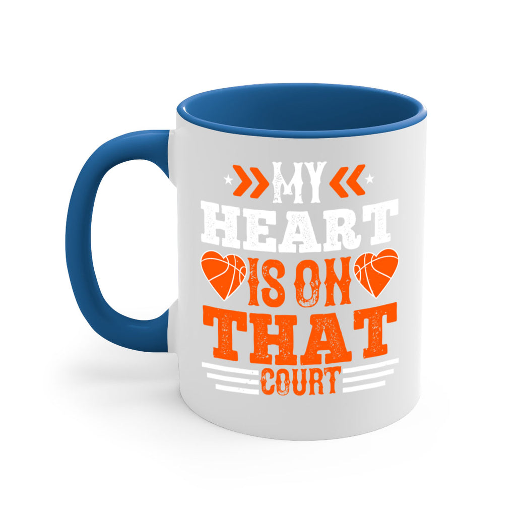 My heart is on that court 1807#- basketball-Mug / Coffee Cup