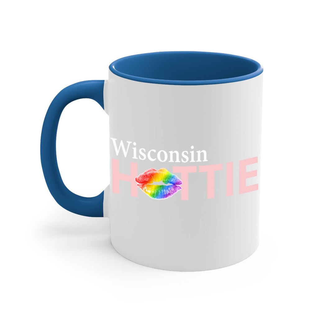 Wisconsin Hottie with rainbow lips 100#- Hottie Collection-Mug / Coffee Cup