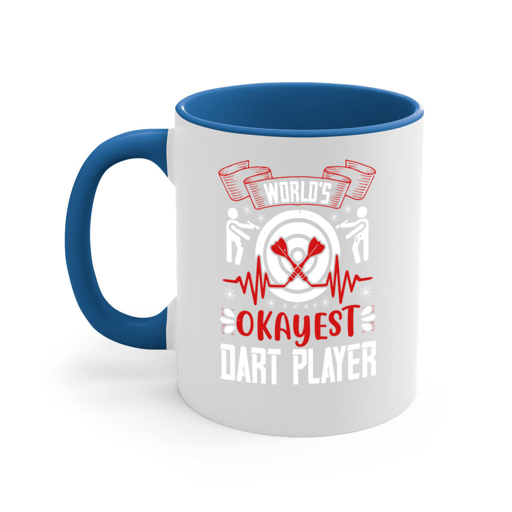 Worlds okayest dart player 1735#- darts-Mug / Coffee Cup