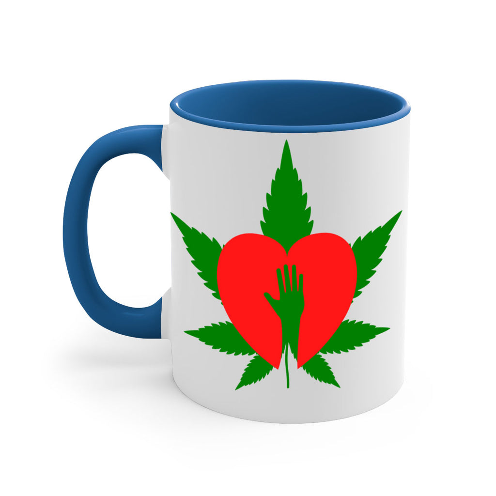 cannabis heart with hand 45#- marijuana-Mug / Coffee Cup