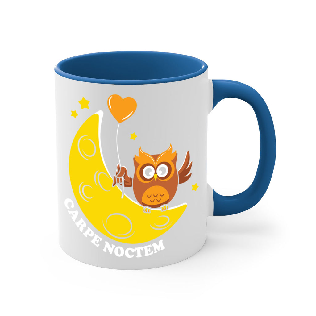 Carpe Noctem Moon Stars Owl A TurtleRabbit 1#- owl-Mug / Coffee Cup