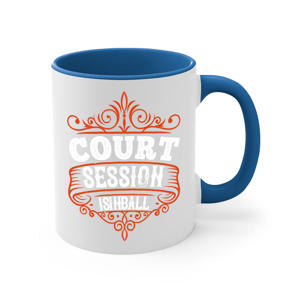 Court is in ball session 1569#- basketball-Mug / Coffee Cup