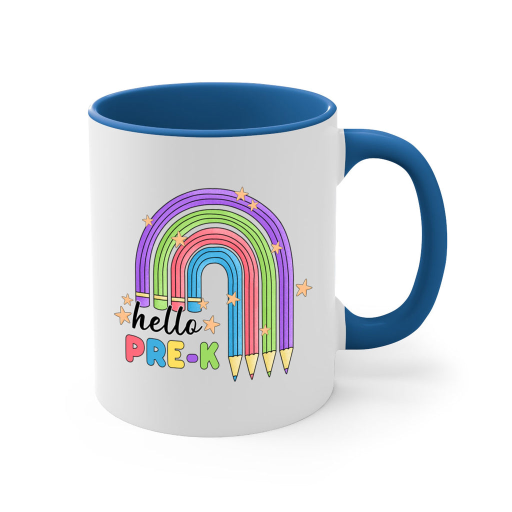 Hello PreK Pencil Rainbow 5#- preK-Mug / Coffee Cup