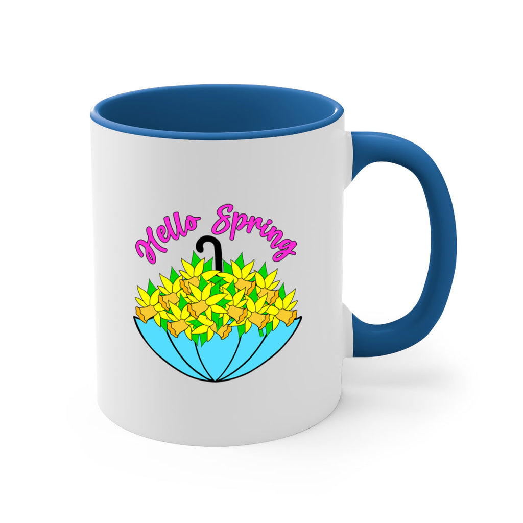 Hello Spring Umbrella Daffodils207#- spring-Mug / Coffee Cup