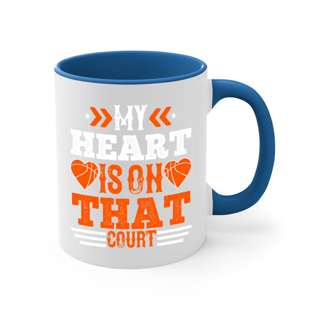My heart is on that court 1807#- basketball-Mug / Coffee Cup