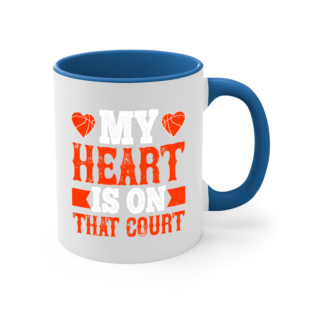 My heart is on that court 1817#- basketball-Mug / Coffee Cup
