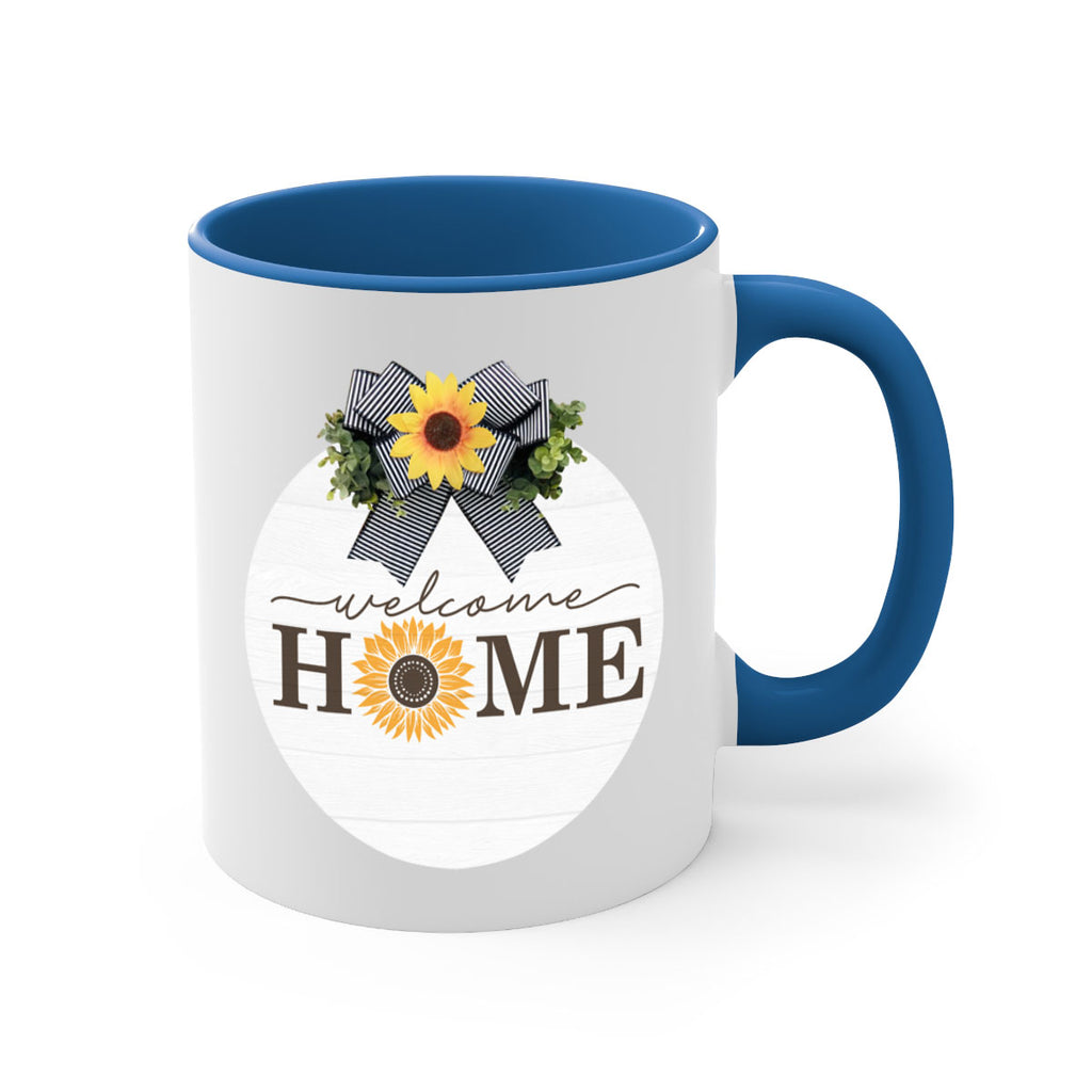 Welcome Home sunflower Mockup572#- spring-Mug / Coffee Cup