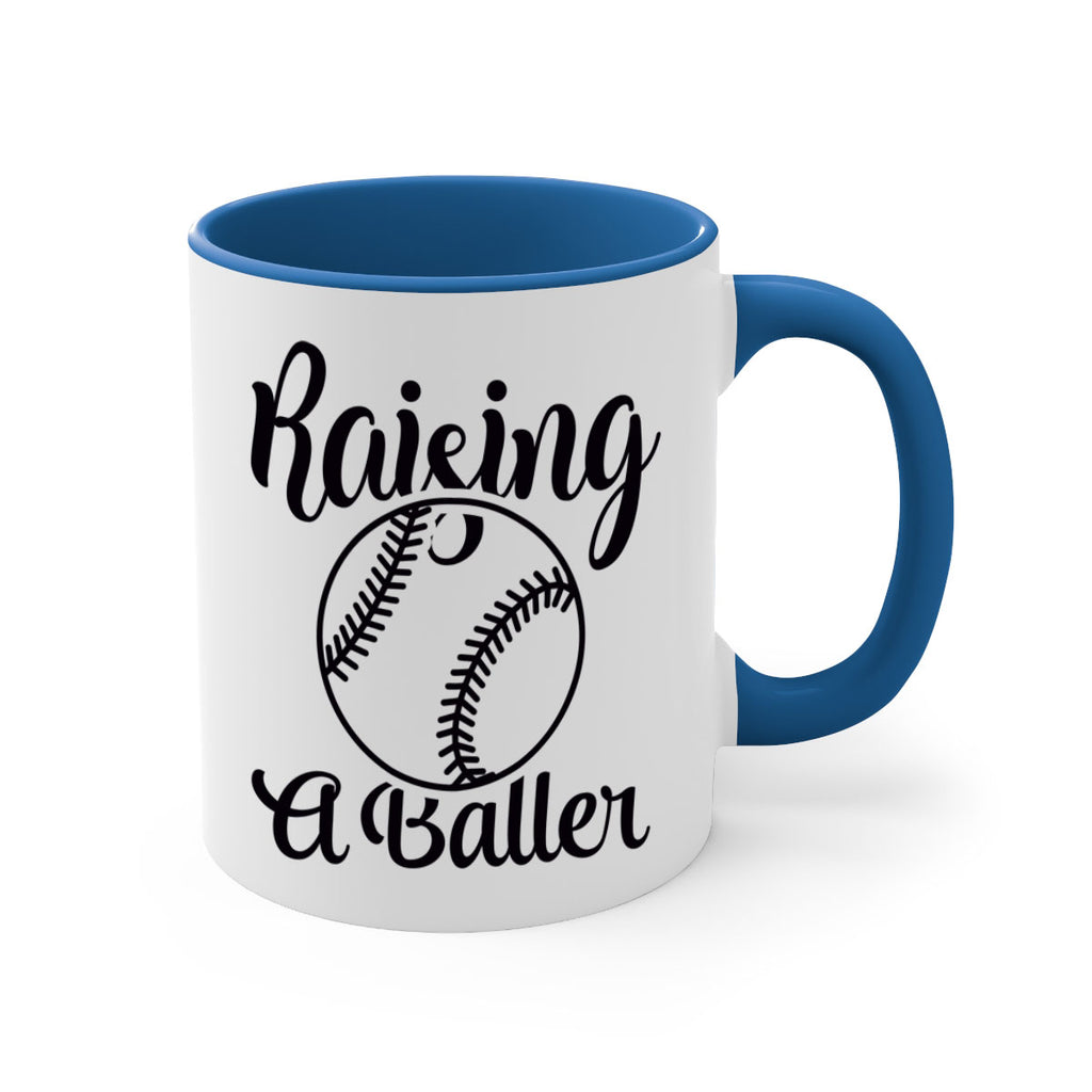 raising a baller 2277#- softball-Mug / Coffee Cup
