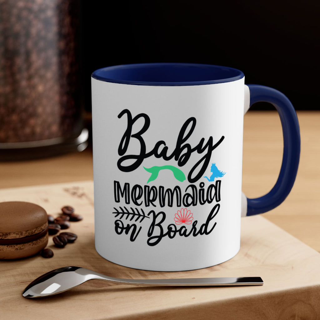 Baby Mermaid on Board 38#- mermaid-Mug / Coffee Cup