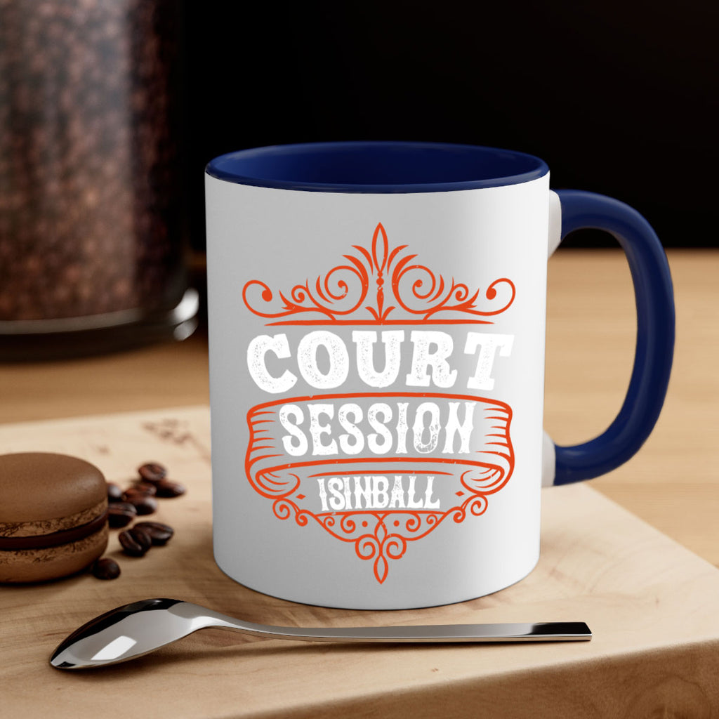 Court is in ball session 1569#- basketball-Mug / Coffee Cup