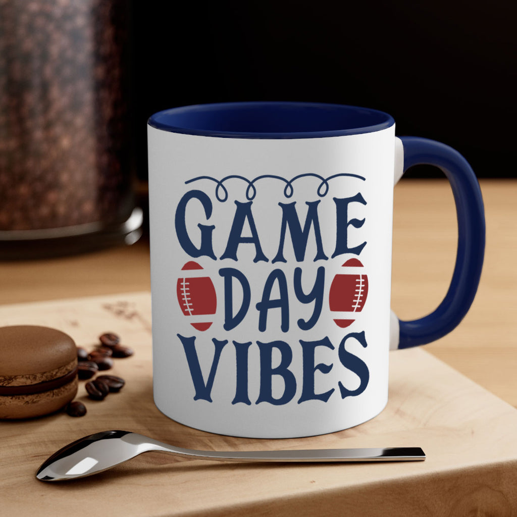 Game day vibes 1541#- football-Mug / Coffee Cup