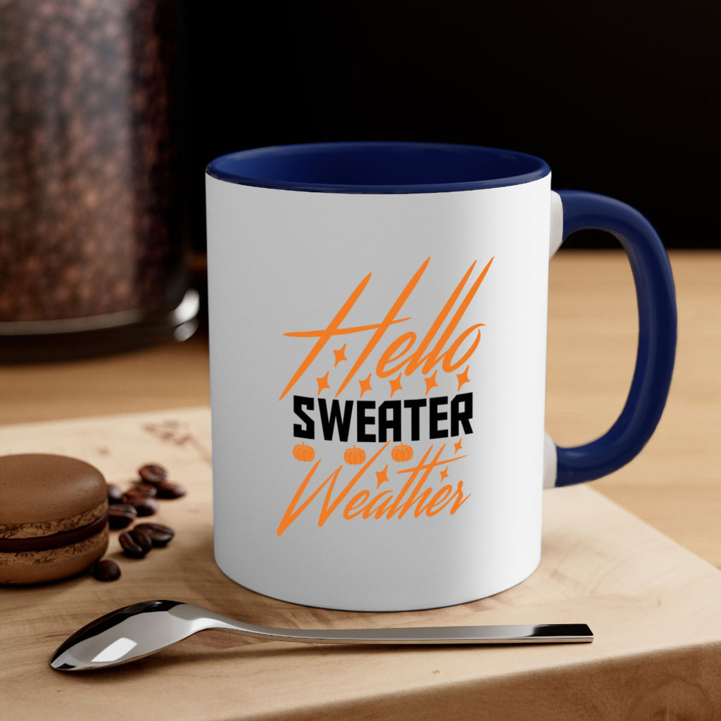 Hello Sweater Weather 295#- fall-Mug / Coffee Cup