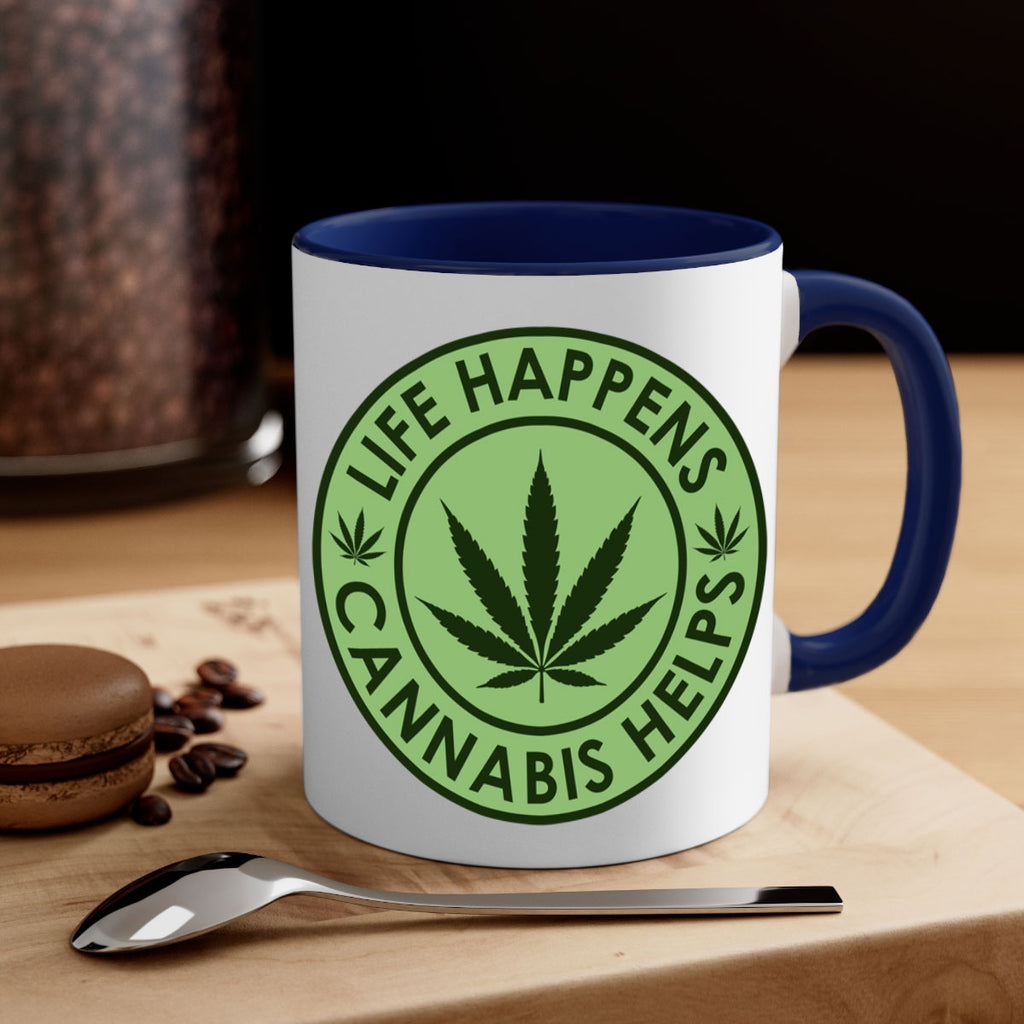 Life Happens Cannabis Helps 184#- marijuana-Mug / Coffee Cup