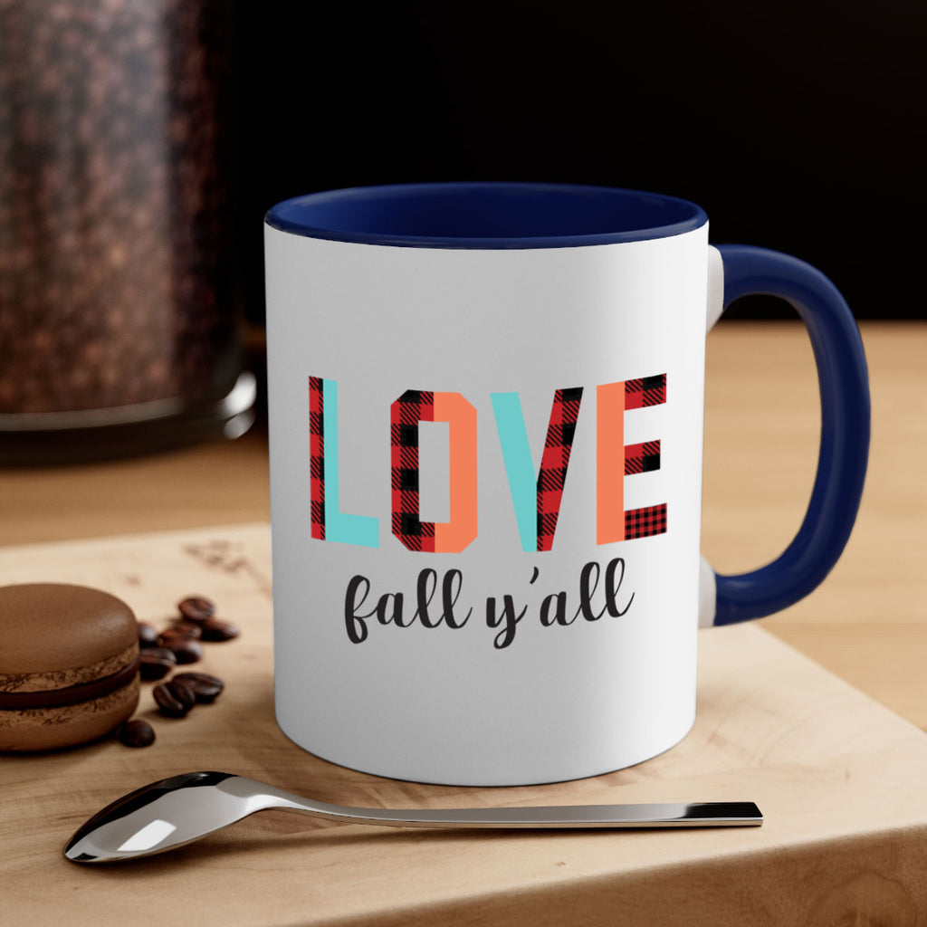 Love fall yall 411#- fall-Mug / Coffee Cup