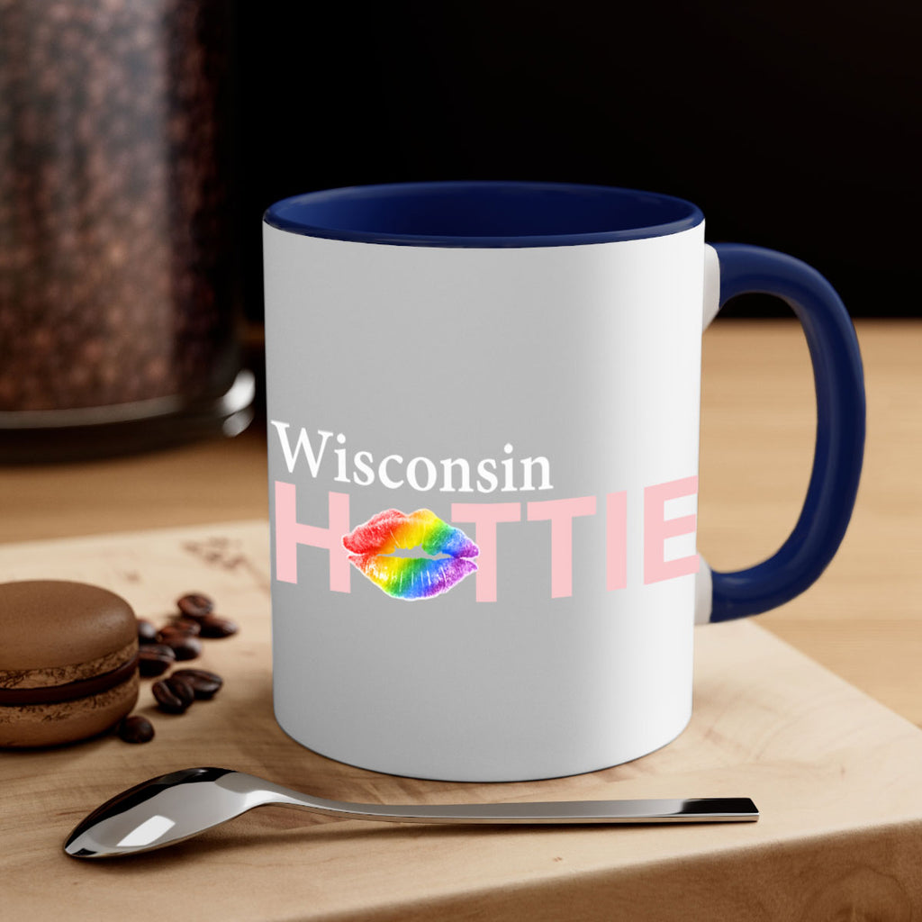 Wisconsin Hottie with rainbow lips 100#- Hottie Collection-Mug / Coffee Cup