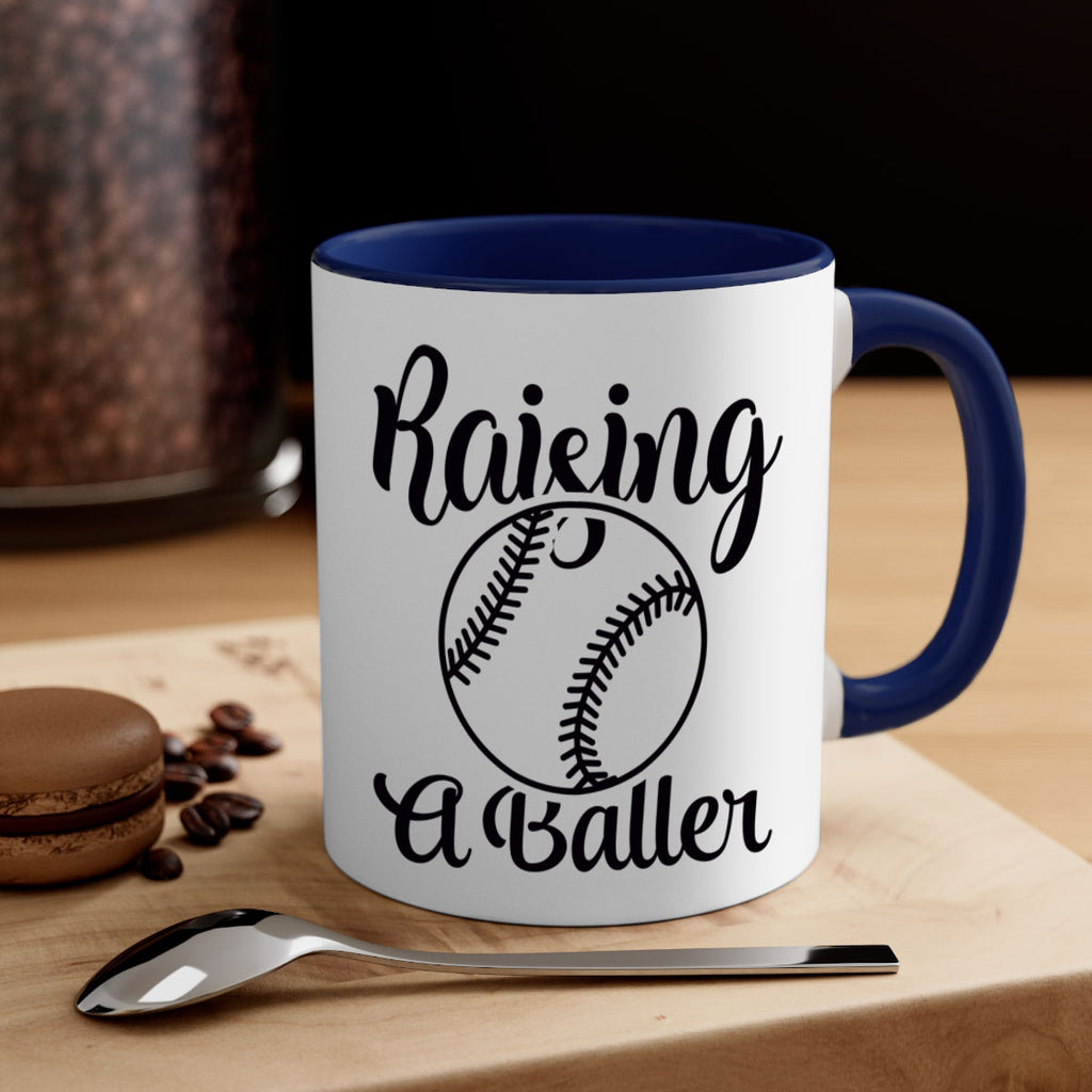 raising a baller 2277#- softball-Mug / Coffee Cup