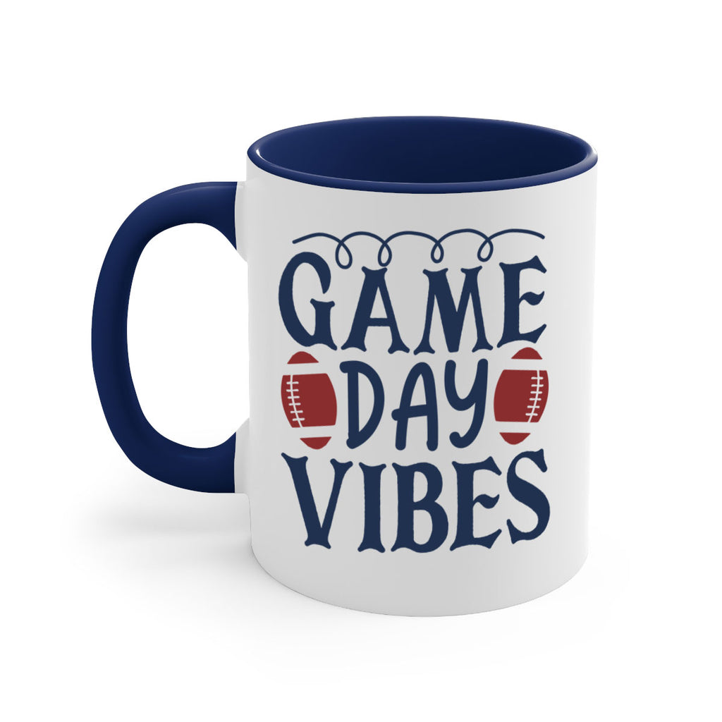 Game day vibes 1541#- football-Mug / Coffee Cup
