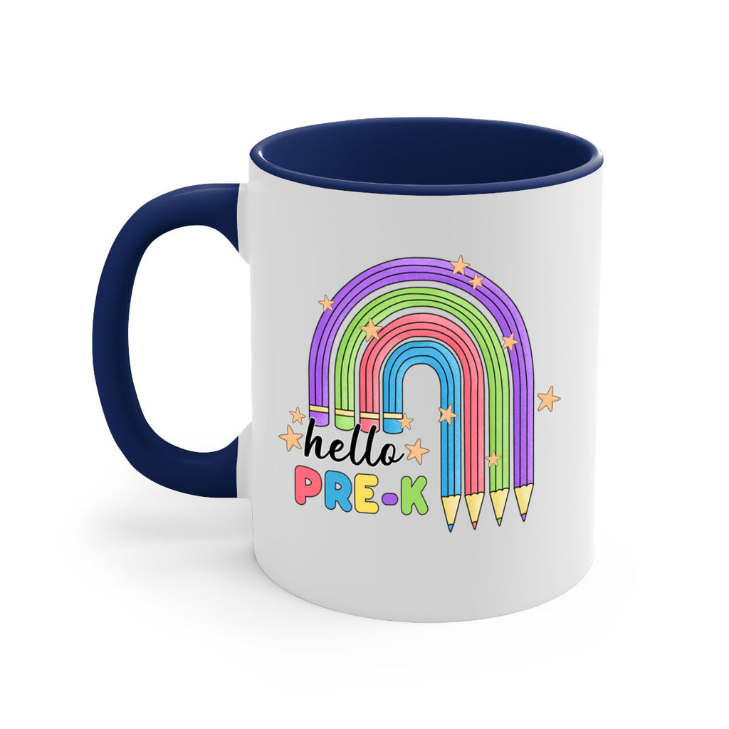 Hello PreK Pencil Rainbow 5#- preK-Mug / Coffee Cup